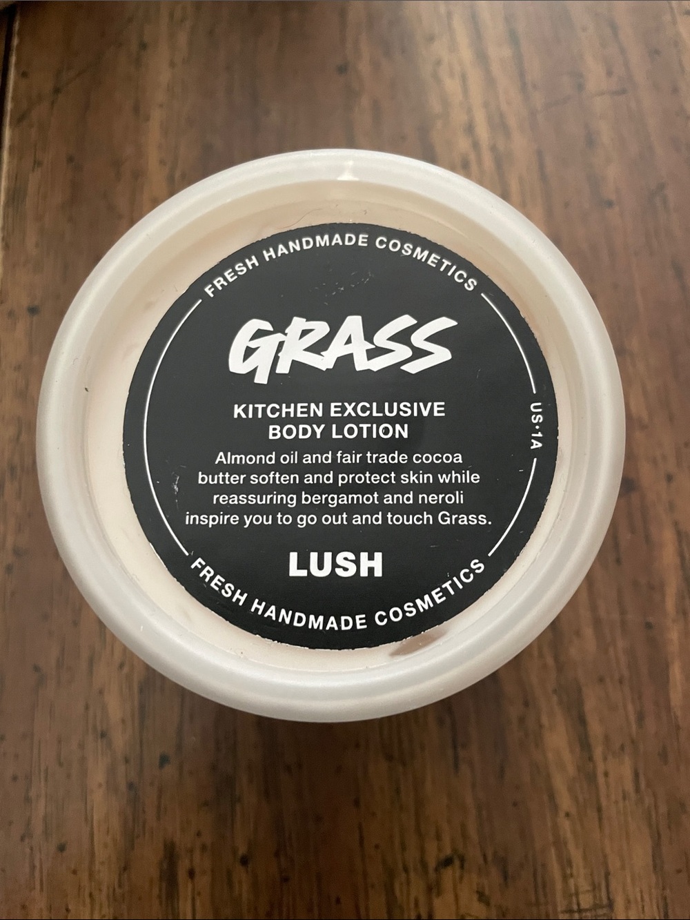 LUSH Kitchen March 2025 Grass body lotion